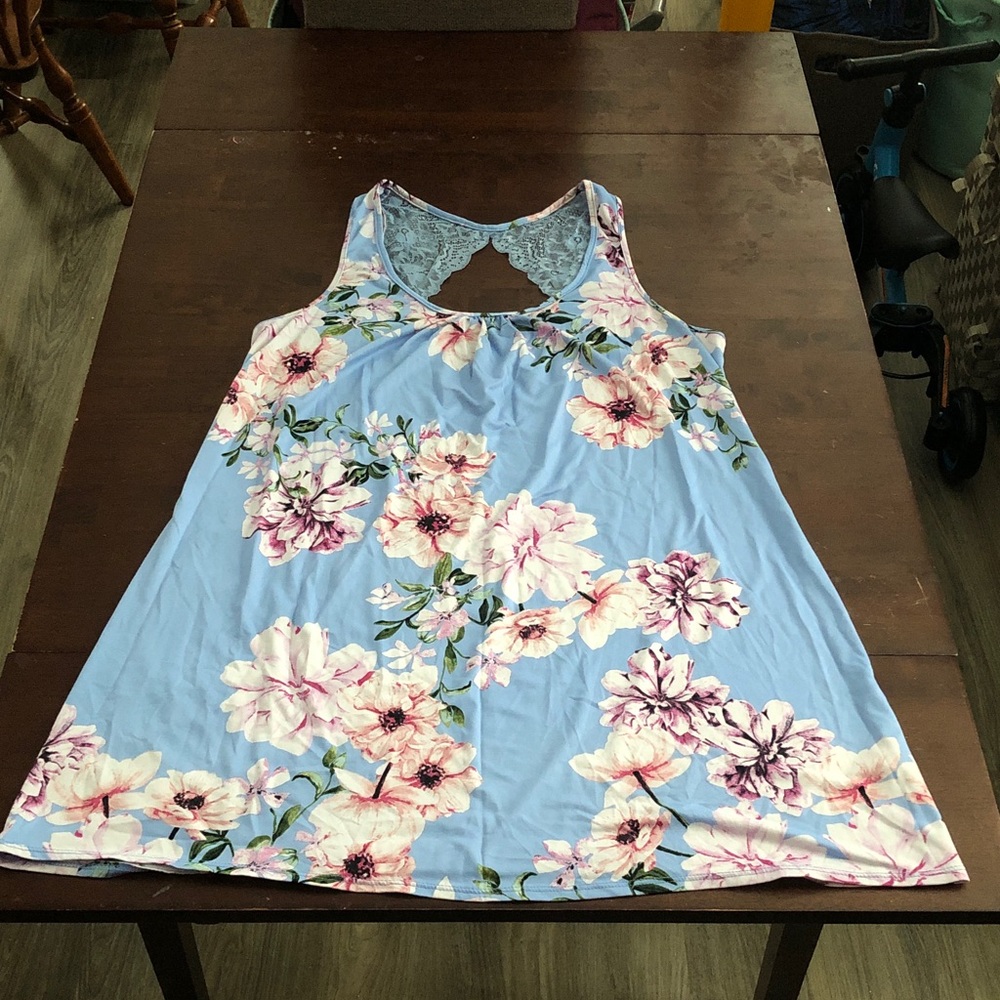 Apt. 9 Floral Lace-Back Chemise